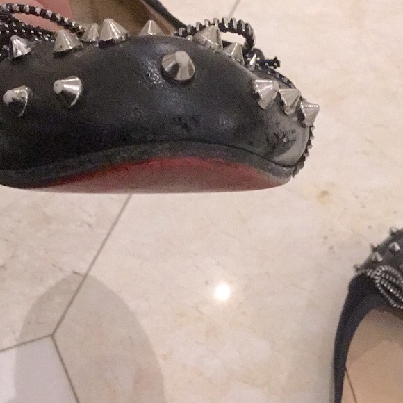 😷Christian LouBoutin Paris studded and zippered flats - Picture 9 of 10